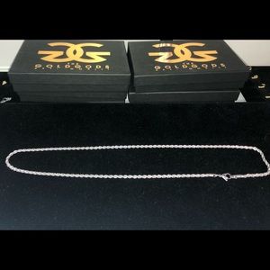 22 in. Silver Rope Chain Stainless Steel